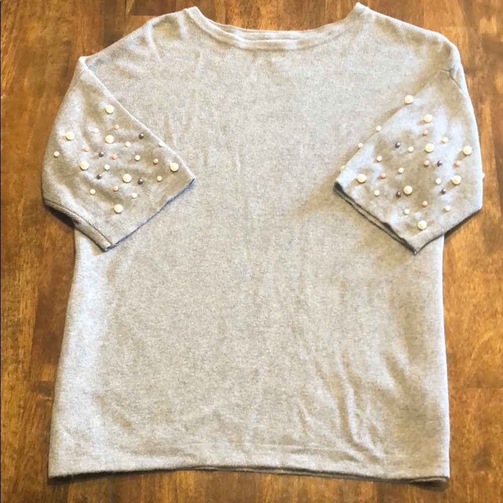 Target short sleeve sweater with pearl detailing